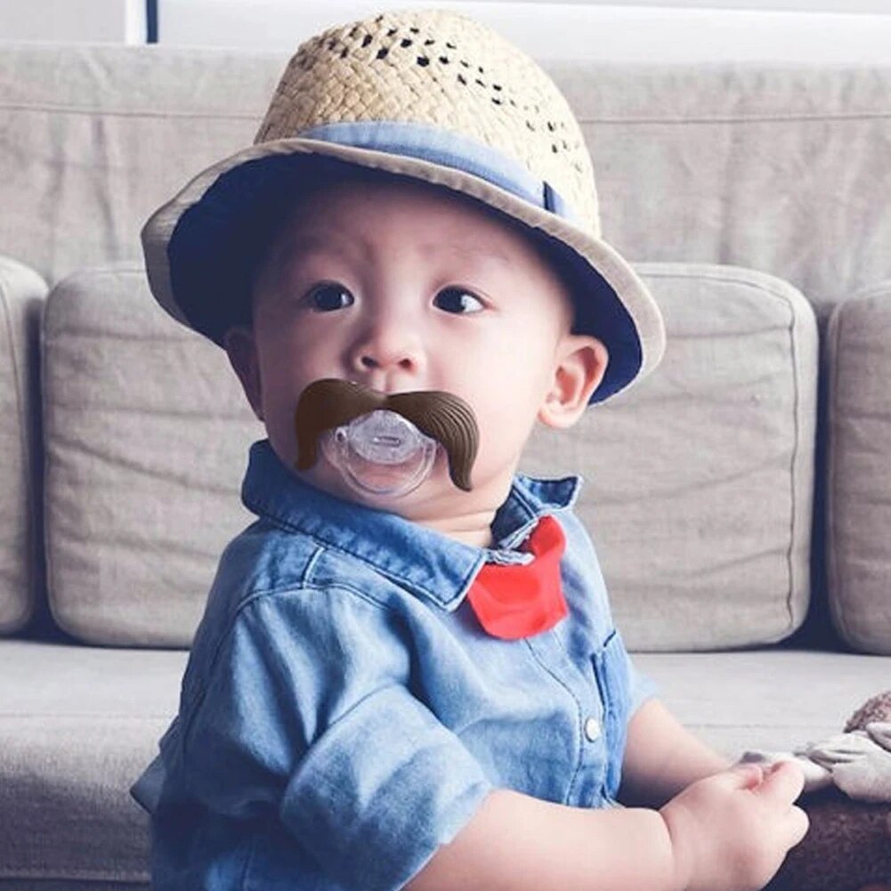 "MOVEMBER" Funny Baby Pacifiers/Dummies | High Quality, Toxic Free.